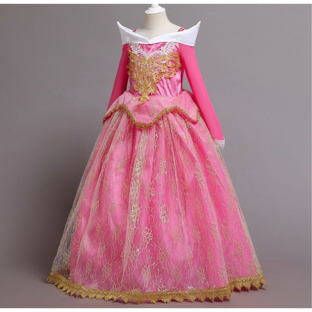Pink Princess Lace Ball Gown Dress for Kids